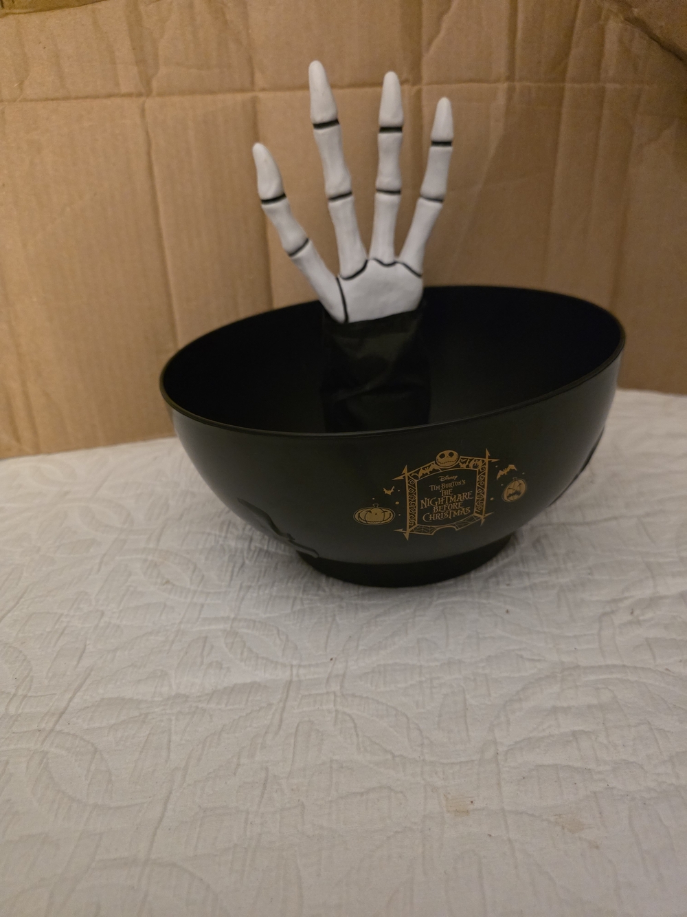 The Nightmare Before Christmas Black Candy Bowl, Musical And Animated